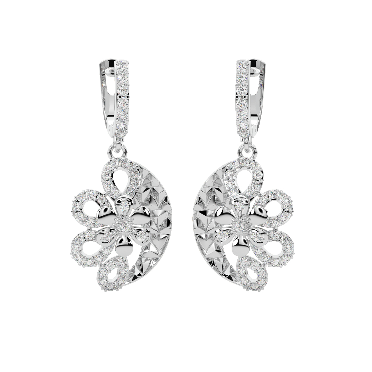 Sheesh Round Diamond Earrings